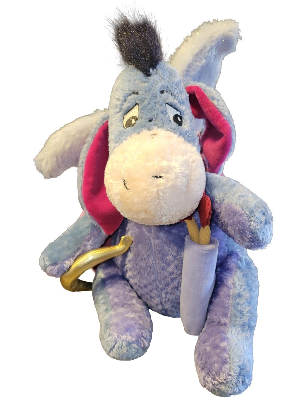 Disney Store Eeyore Cupid Plush Valentine's Day With Bow & Arrows Heart Cape 12"